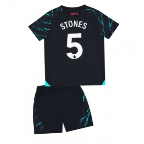 Manchester City John Stones #5 Koszulka Trzecich Dziecięca 2023-24 Krótki Rękaw (+ Krótkie spodenki)